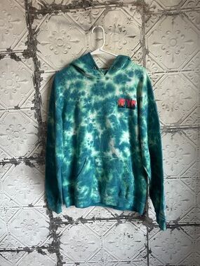 Tie-Dye Death Valley Arizona Teal Pullover Hoodie